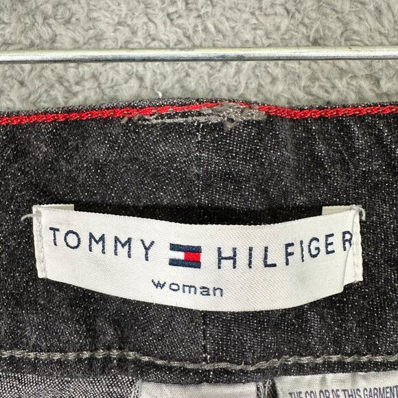 Tommy Hilfiger Women's Y2K Black Denim Maxi Skirt Dark Wash Plus Size 18 - Picture 10 of 14